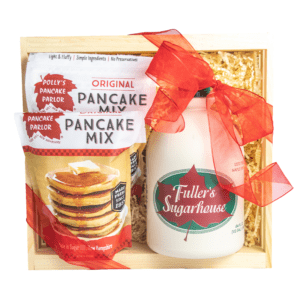 Fuller's Sugarhouse Half Gallon NH Maple Syrup Pancake Crate Set