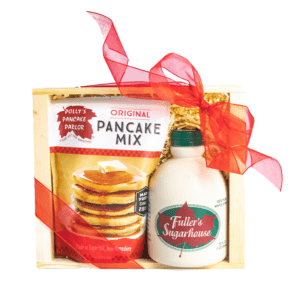 Fuller's Sugarhouse NH Maple Syrup Pancake Quart Crate Gift Set