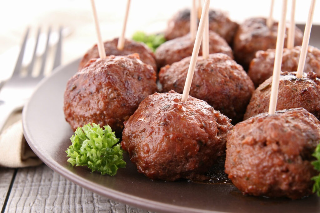 apple cider meatballs