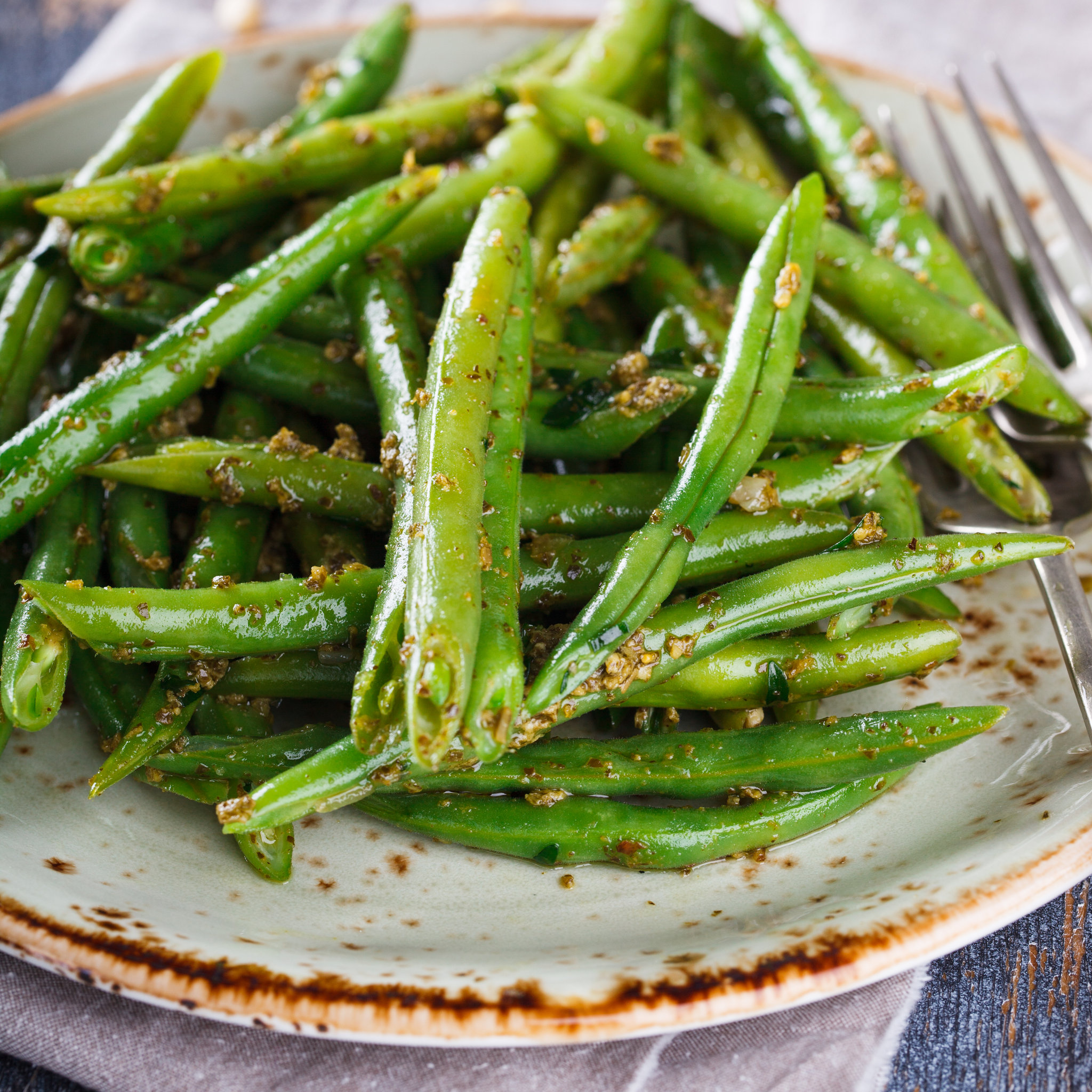 Maple Mustard Green Beans