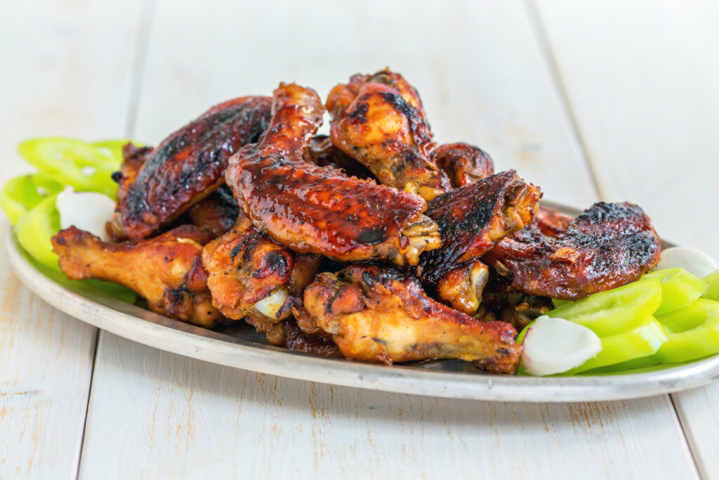 Maple mustard bbq wings