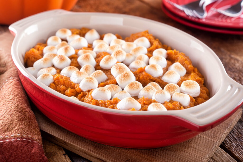 mashed sweet potatoes with marshmallows