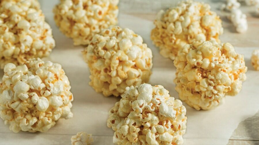 Maple Pecan Popcorn Balls