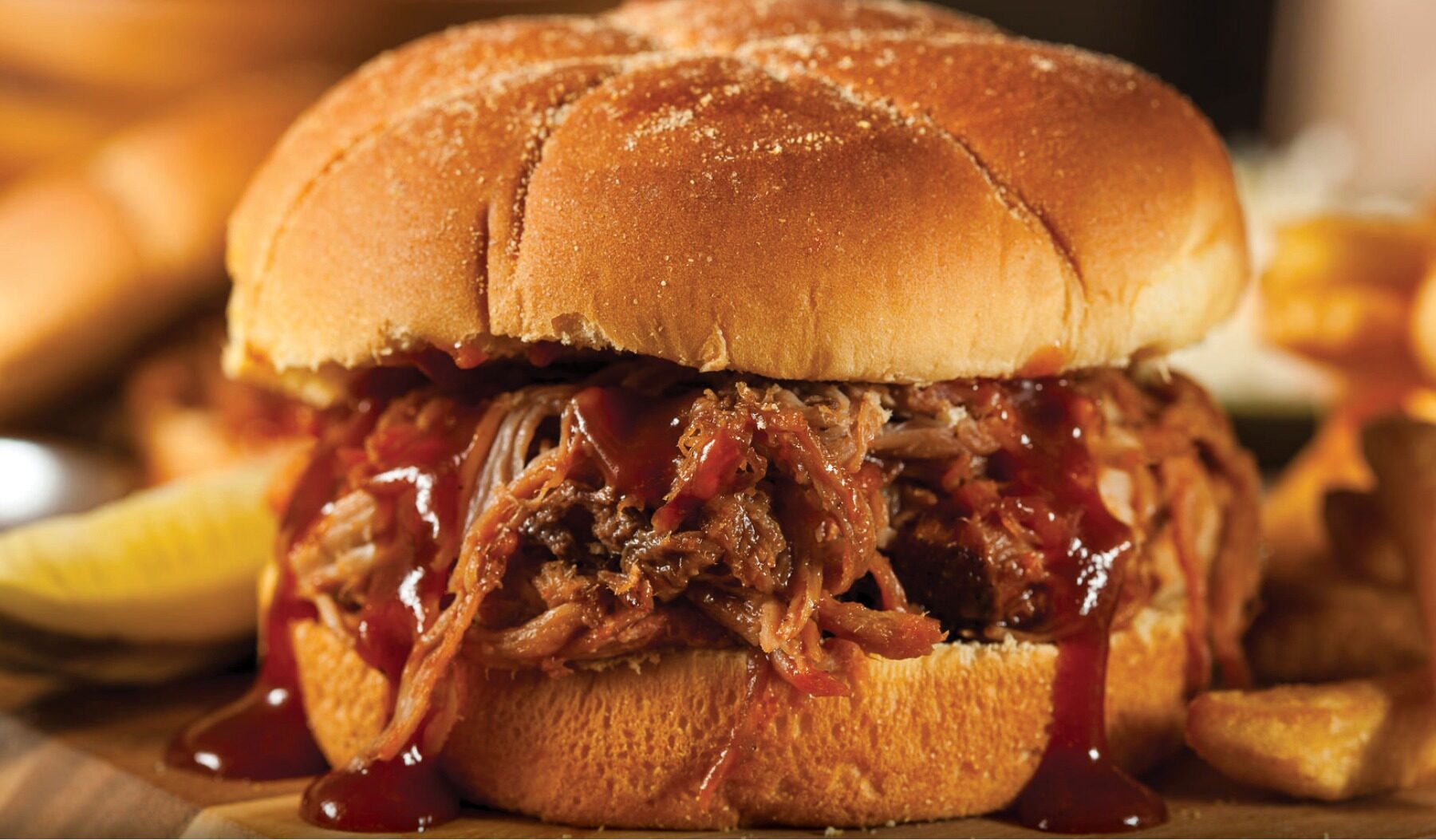 Maple Bourbon BBQ Pulled Chicken Sandwiches