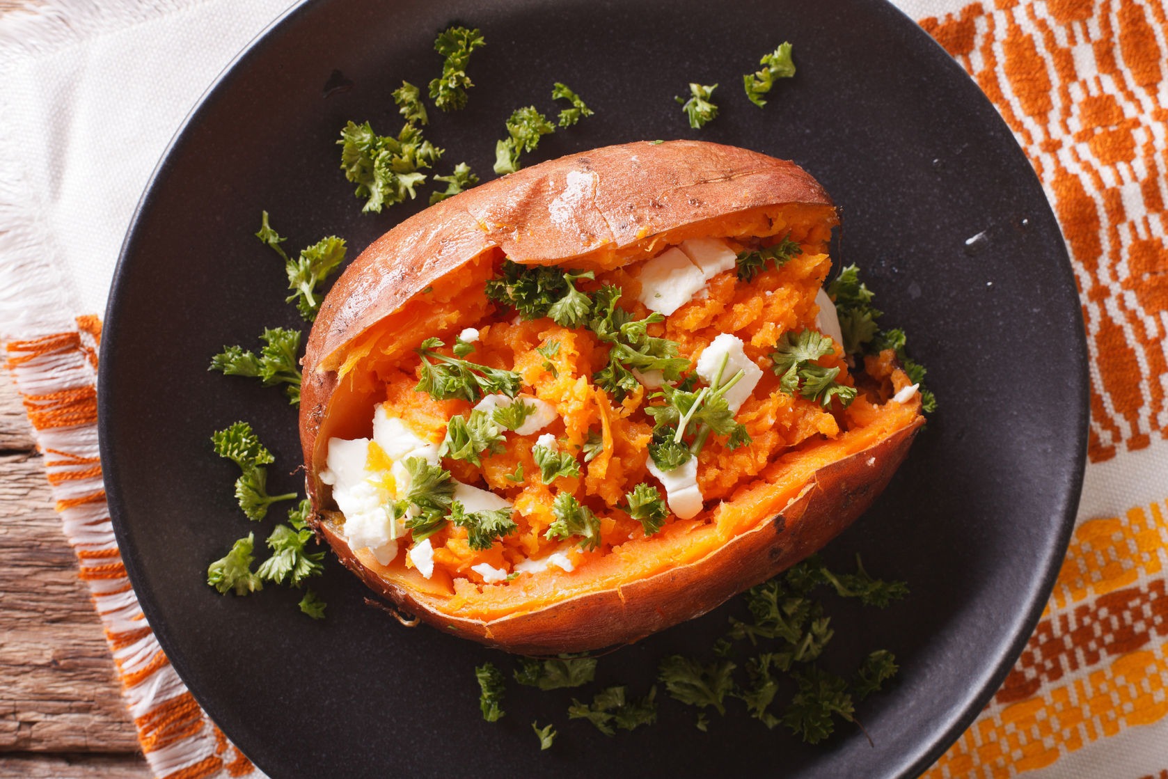 Maple Stuffed Sweet Potato