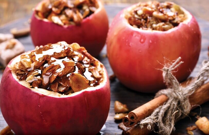 Maple Walnut Stuffed Baked Apples