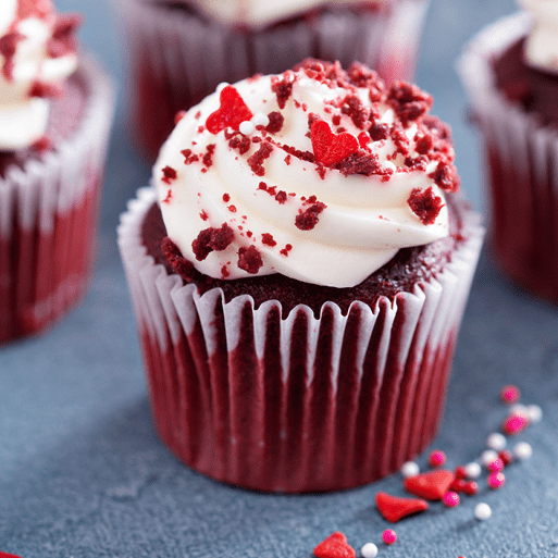 Maple Frosted Red Velvet Cupcakes