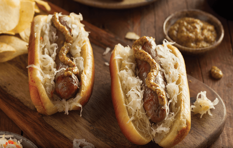 Maple Glazed Sausage & Sauerkraut