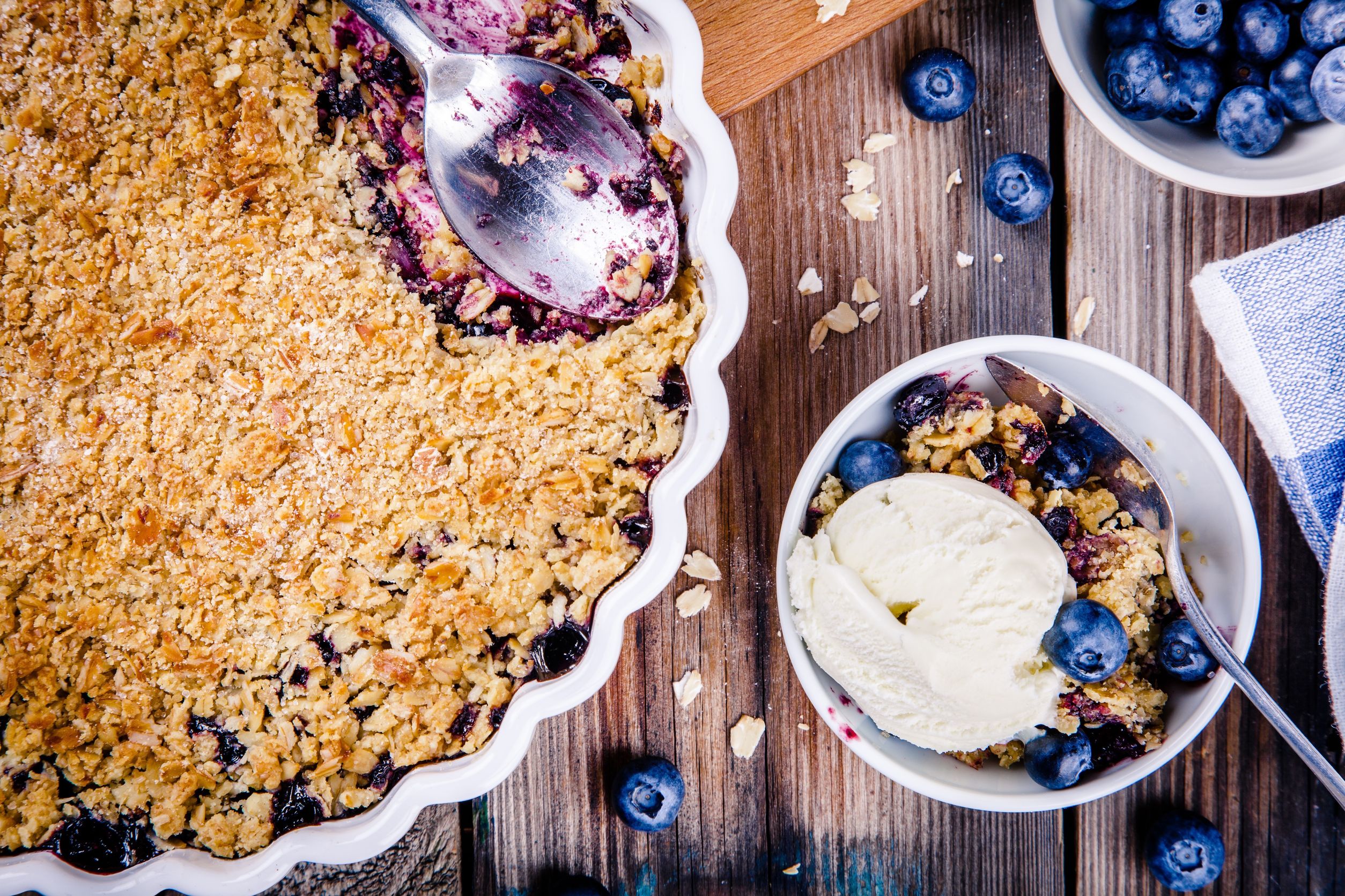 Raspberry Blueberry Maple Crisp