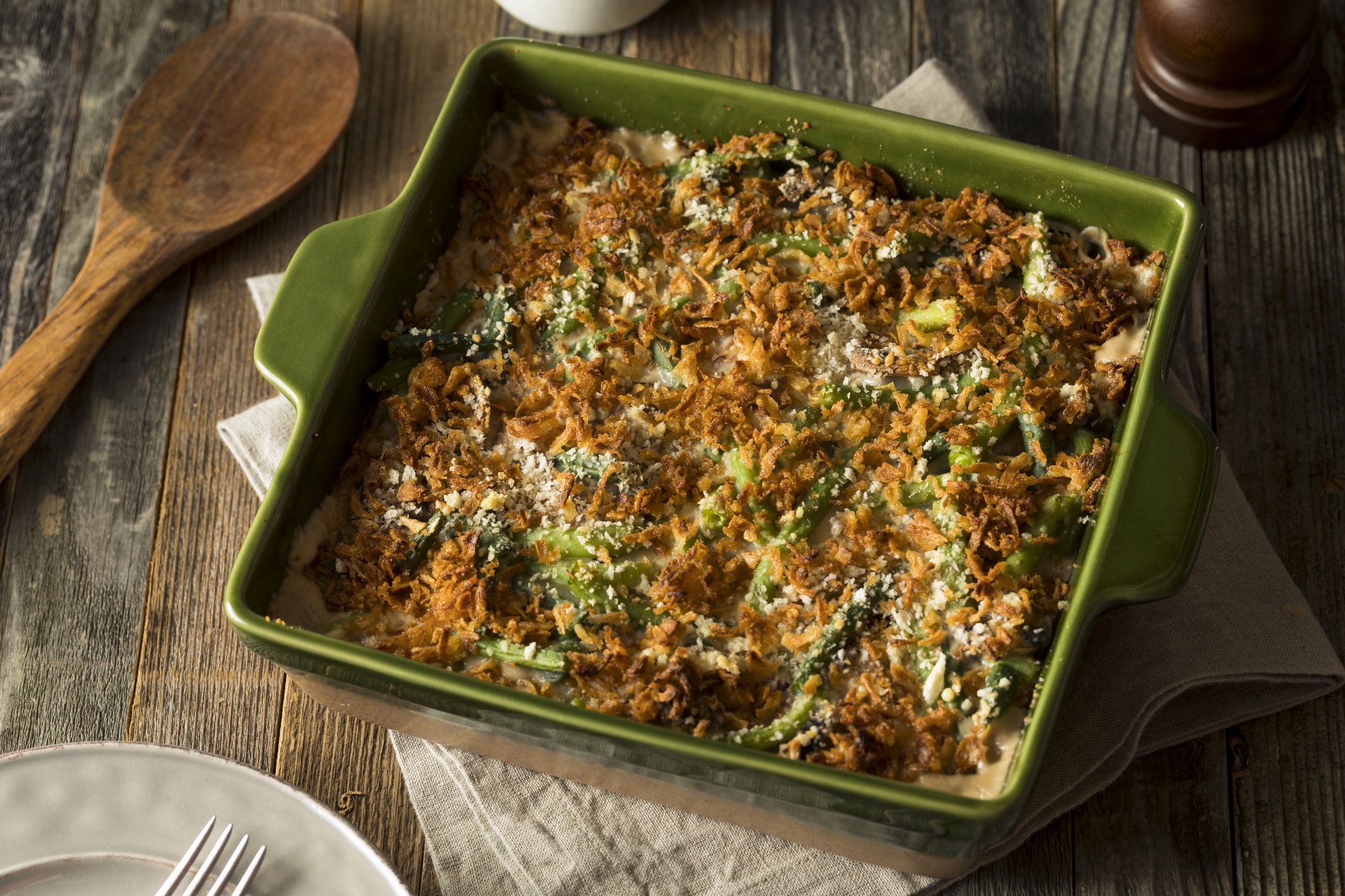Maple Pecan Green Bean Casserole