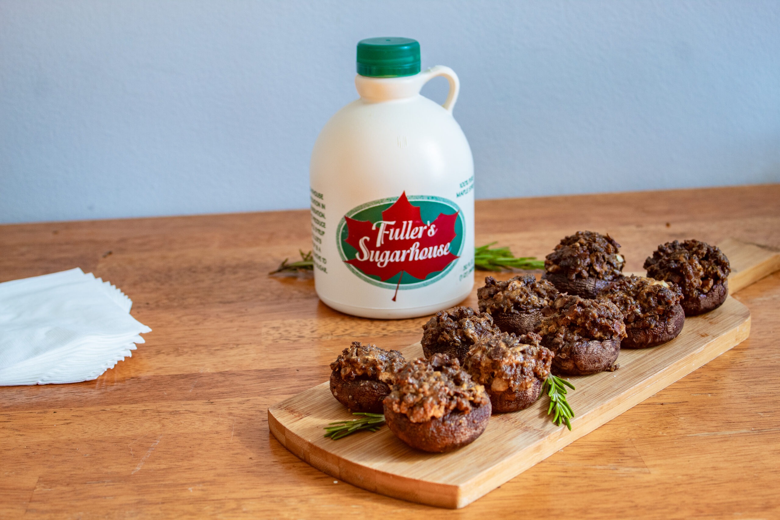 Maple Stuffed Mushrooms